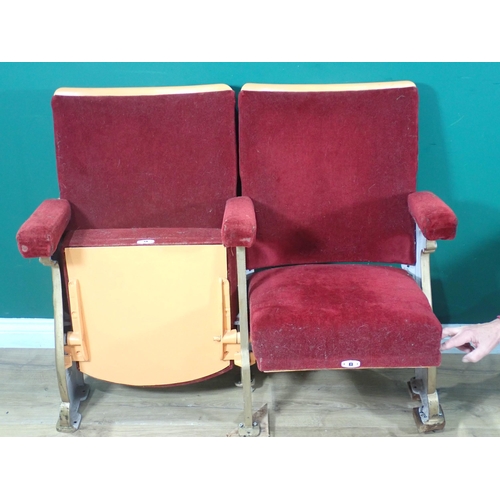 8 - Two joined upholstered Cinema Seats