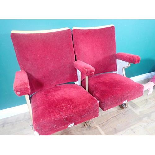 8 - Two joined upholstered Cinema Seats