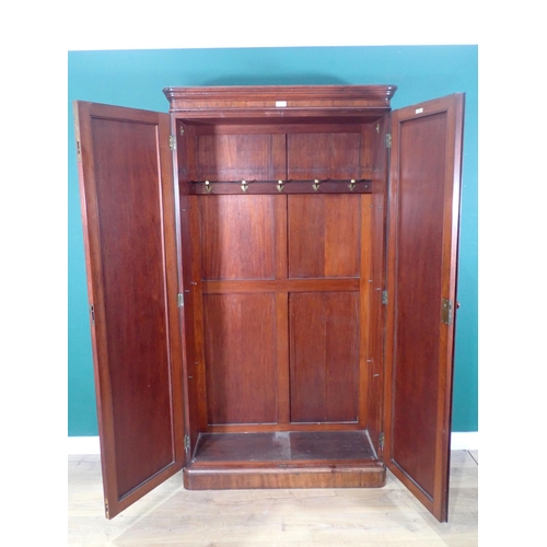 9 - A Victorian mahogany two door Wardrobe 6ft 6in H x 3ft 6in W