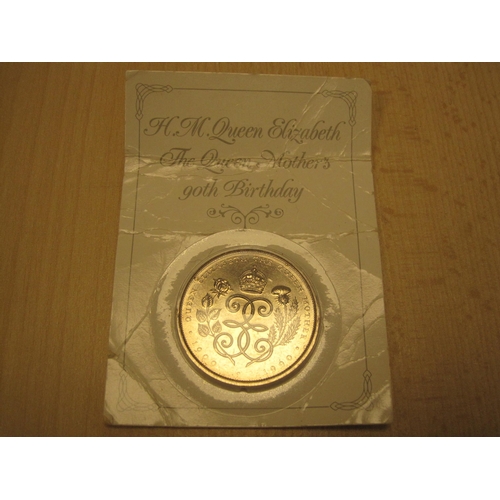 92 - A Collection of Coins, to include a 1754 Half Penny, 3 Queen Elizabeth II Five Pound Commemorative; ... 