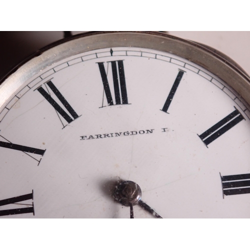 150 - A Victorian silver cased Pocket Watch with white enamel dial and subsidiary seconds dial, inscribed ... 