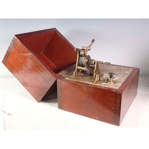 36 - A mahogany cased Medical Pump 11in H x 10in W