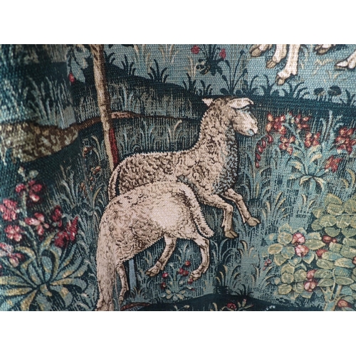 450 - A reproduction Tapestry depicting shepherd and sheep, 4ft 4in x 3ft 2in