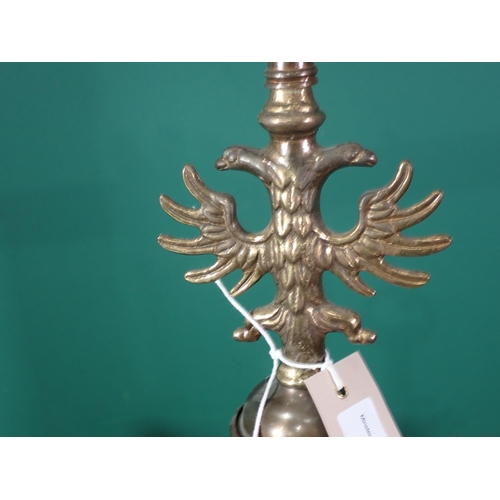 518 - A Dutch brass twelve branch ceiling Electrolier 2ft 6in D x 2ft 6in H