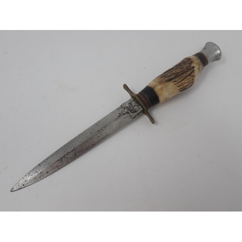 43 - A Sheath Knife with antler handle
