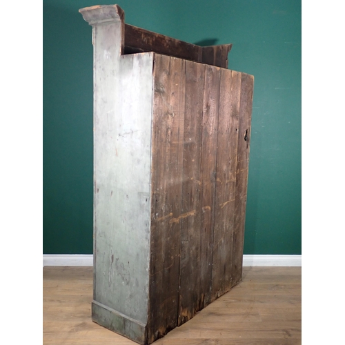 319 - A 19th Century original painted vented door Food Cupboard, 6ft H x 4ft W x 1ft 7