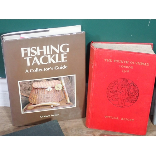 47 - A box of Books on Olympics, Commonwealth Games, Fishing Tackle, etc.