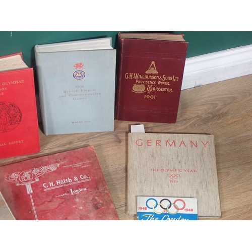 47 - A box of Books on Olympics, Commonwealth Games, Fishing Tackle, etc.