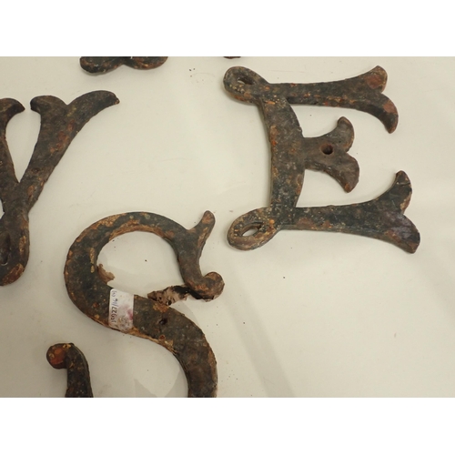 5 - A set of blacksmith made iron Weather Vane Letter N-E-S-W 9in H
