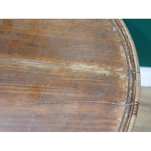 75 - A Georgian mahogany Pillar Table with rectangular top 2ft 3in H x 1ft 9in W and an oak tray top Pill... 