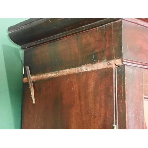 90 - A 19th Century mahogany Bookcase fitted pair of glazed doors enclosing adjustable shelves above pair... 