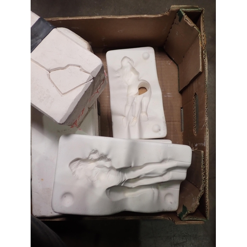 135 - A quantity of plaster Moulds