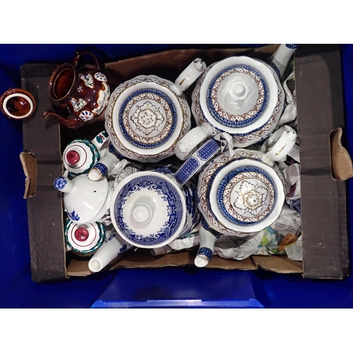 147 - Five boxes of assorted Teapots