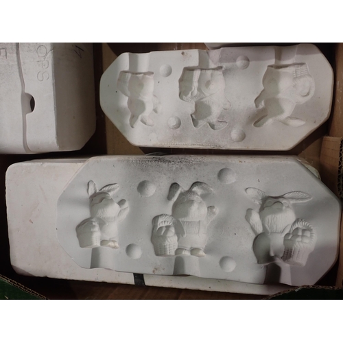 223 - Two boxes of plaster Moulds