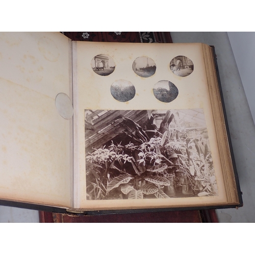 252 - Two Victorian Scrap Albums, a Victorian Photo Album and a Postcard Album