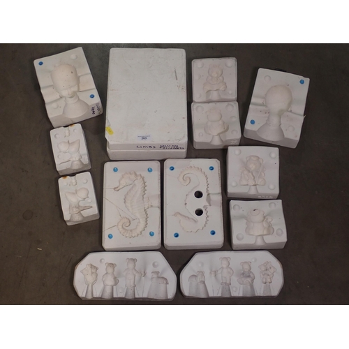 263 - Three boxes of plaster Moulds