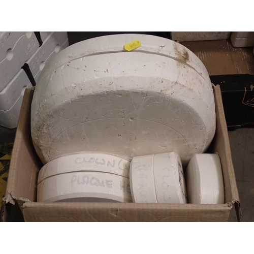 263 - Three boxes of plaster Moulds