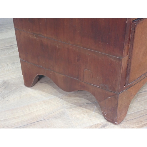 534 - A mahogany Chest of three long Drawers A/F (possibly been reduced in size - see images) 2ft 9