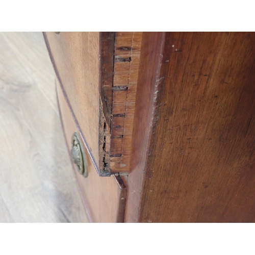 534 - A mahogany Chest of three long Drawers A/F (possibly been reduced in size - see images) 2ft 9