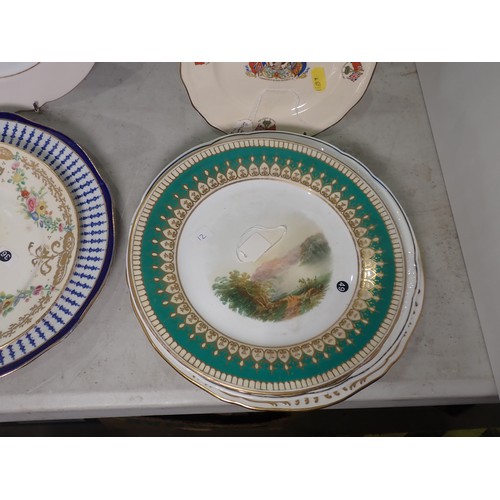 247 - A quantity of assorted Plates including one painted with lake scene, Coffee Cup and Saucer, Tureens,... 