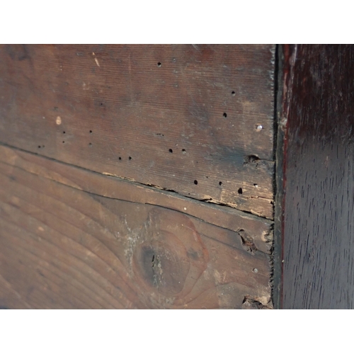 292 - An 18th Century red walnut Apprentice Chest with hinged lid above two drawers on bracket feet, 32