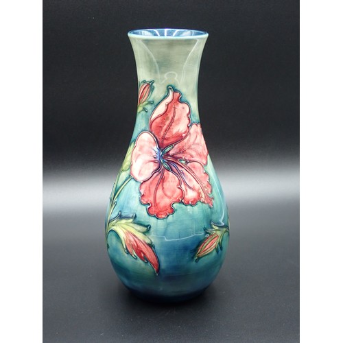 114 - A Moorcroft Hibiscus Baluster Vase 11