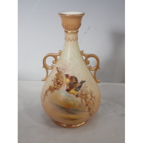 590 - Four Royal Worcester blush ivory Vases