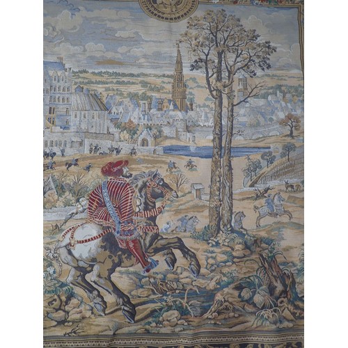 591 - A Tapestry Wall Hanging in the 17th Century style 4ft 4in H x 3ft 10in W