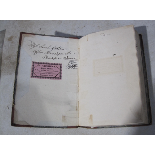 412 - An album c.1835 with handwritten cookery recipes and medical potions ,and verses,  inscribed in pen ... 