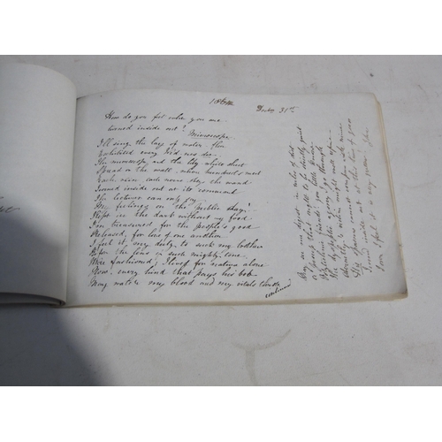 412 - An album c.1835 with handwritten cookery recipes and medical potions ,and verses,  inscribed in pen ... 