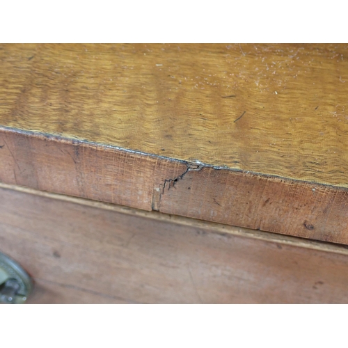 303 - A 19th Century mahogany bow fronted Chest of two short and two long drawers 3ft 11in W x 3ft 1in H