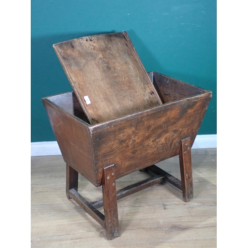 309 - An antique elm Dough Bin 2ft 6in W x 2ft 4in H