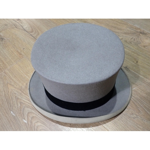 354 - A grey silk Top Hat by Locke & Co, a Trilby Hat by Locke & Co., a black Bowler Hat by Gieves, a stra... 