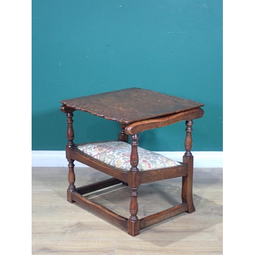 373 - An oak metamorphic Chair