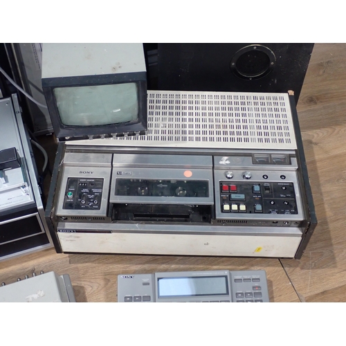 387 - A Sony Video Cassette Recorder, Two Sony Videocorder, a Panasonic Digital production Mixer, a Sony V... 