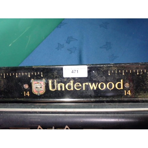 471 - An Underwood Typewriter