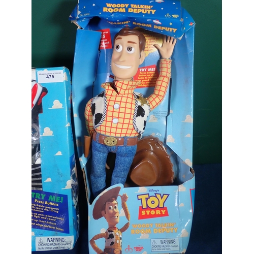 475 - A boxed Toy Story Buzz Lightyear Figure and a Woody Figure