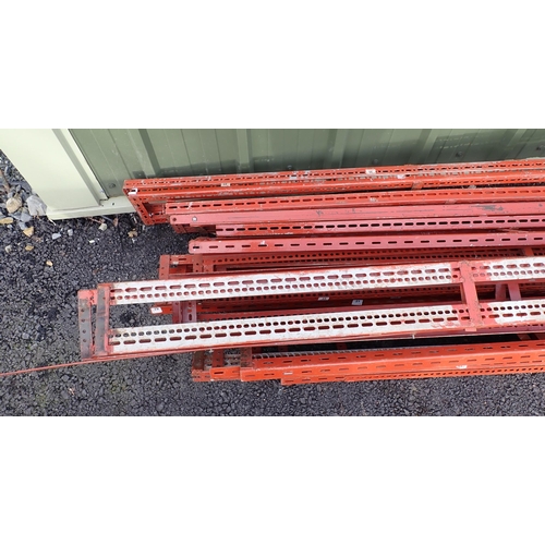 591 - A quantity of painted Metal dexion Racking Sections.