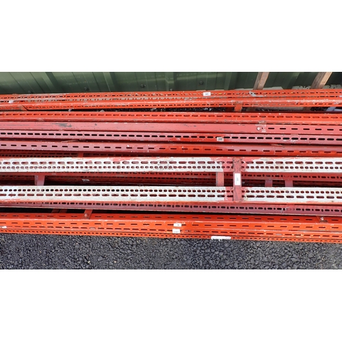 591 - A quantity of painted Metal dexion Racking Sections.