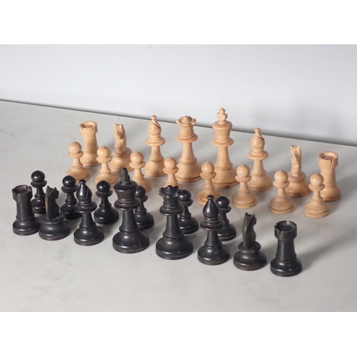 76 - A wooden Chess Set (missing two black pawns)