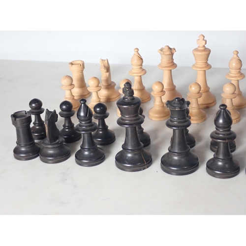 76 - A wooden Chess Set (missing two black pawns)