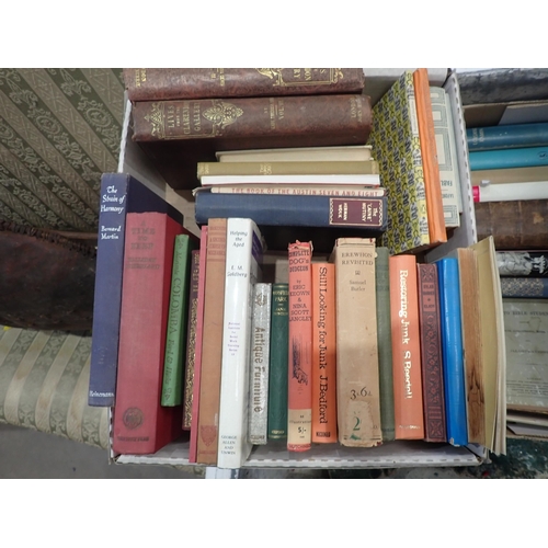 79 - Three boxes of Books including Botany, Children's Encyclopaedia, Novels, etc.