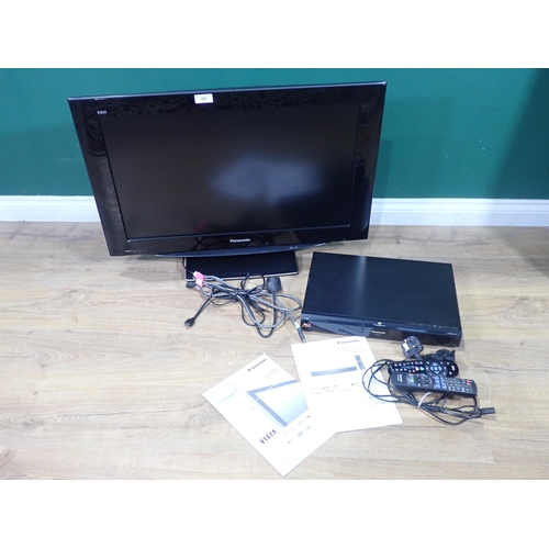 70 - A Panasonic Viera TX-32LZD80 32in TV with control, instructions and a Panasonic DVD & Bluray with in... 