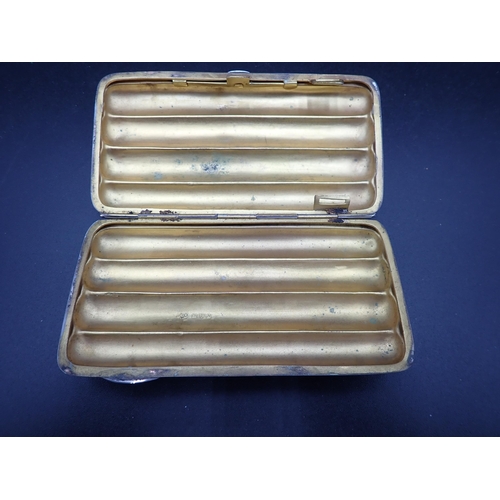 132 - A George V silver four division Cigar Case, Chester 1913