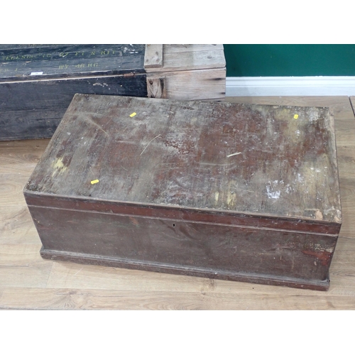 18 - A rustic Telescopic Mast Crate and a Blanket Box A/F.