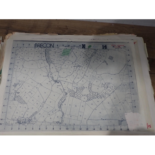 2 - A large quantity of early 1900s printed Maps of the Brecon area