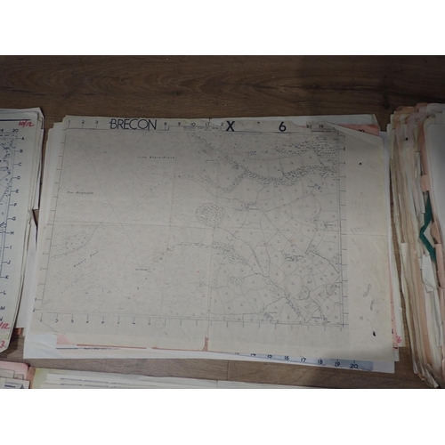 2 - A large quantity of early 1900s printed Maps of the Brecon area