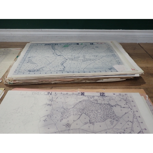 2 - A large quantity of early 1900s printed Maps of the Brecon area