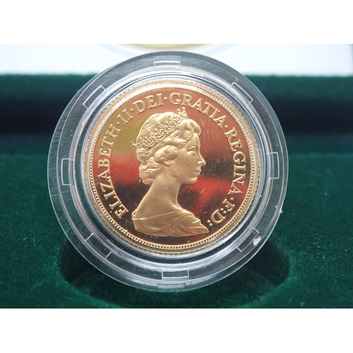 252 - Queen Elizabeth II 1980 gold proof Sovereign, in case of issue with COA