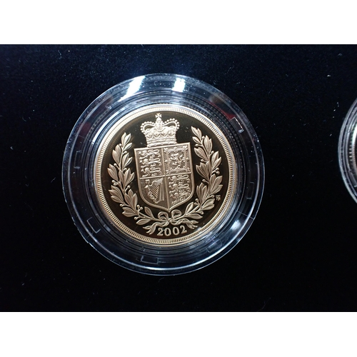 260 - QE II 2002 Three Coin Sovereign Proof Set, Half Sovereign, Sovereign and Double Sovereign, in case o... 